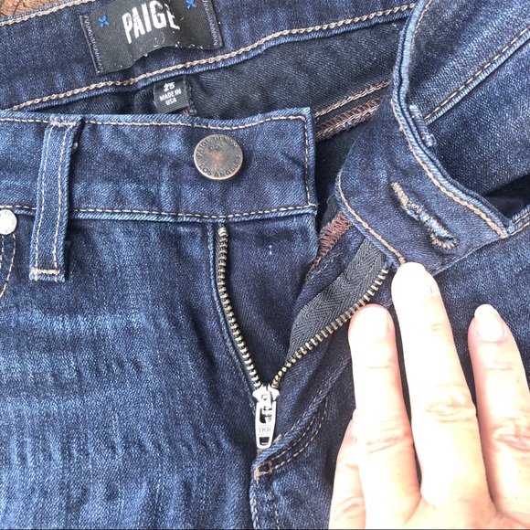 Paige dark wash Verdugo crop jeans size 25 - Picture 4 of 8